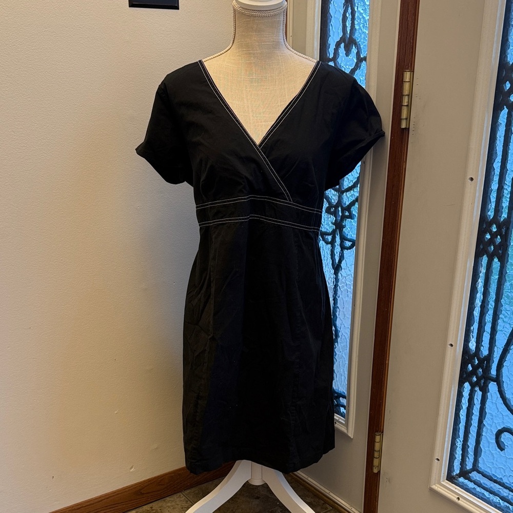 Motherhood Maternity Black V-Neck Midi Dress